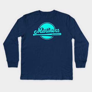 Mariners Up to Bat Kids Long Sleeve T-Shirt